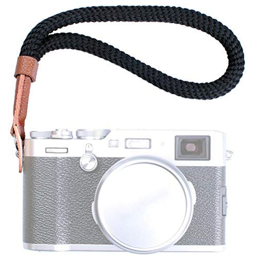  VKO Black Camera Hand Wrist Strap Compatible with Fujifilm X-T30 X-T4 X-T3 X-T20 X-T2 X70 X-Pro2 X-E3 X30 XQ2 X100F A6100 A6600 A6400 A6000 A6300 A6500 RXIR II Cameras Adjustable S