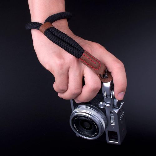  VKO Black Camera Hand Wrist Strap Compatible with Fujifilm X-T30 X-T4 X-T3 X-T20 X-T2 X70 X-Pro2 X-E3 X30 XQ2 X100F A6100 A6600 A6400 A6000 A6300 A6500 RXIR II Cameras Adjustable S