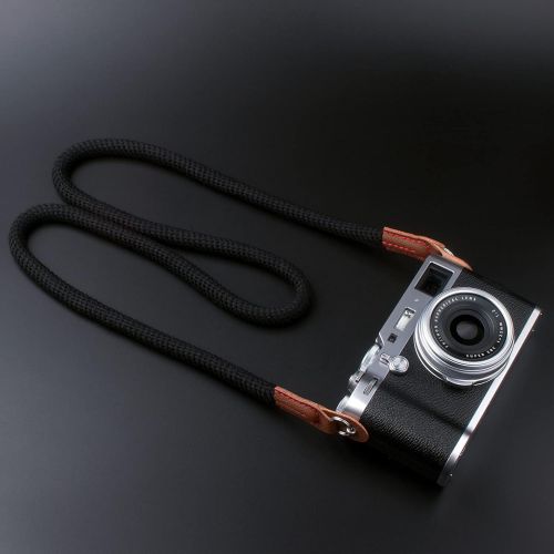  VKO Soft Camera Neck Strap,Shoulder Strap Compatible with Sony A6600 A6400 A6000 A6300 A6500 RXIR II RX10 IV X100F X-T30 X-T4 X-T3 X-T20 X-T2 X100S X100T Camera Strap Dark Black