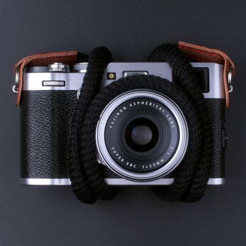  VKO Soft Camera Neck Strap,Shoulder Strap Compatible with Sony A6600 A6400 A6000 A6300 A6500 RXIR II RX10 IV X100F X-T30 X-T4 X-T3 X-T20 X-T2 X100S X100T Camera Strap Dark Black