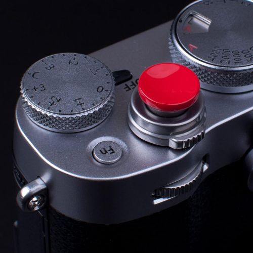  VKO Soft Metal Shutter Release Button Brass Compatible with Fujifilm X-T30 X-T4 X-T3 X100F X-T20 X-PRO2 X30 X100T X-E2 X-PRO3 X-T2 RX10 II III IV Camera Black Red Silver 11mm Conca