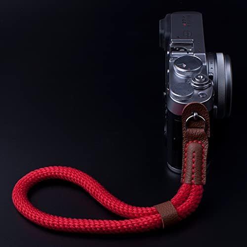  VKO Red Camera Hand Wrist Strap Compatible with Fujifilm X-T30 X-T3 X-T20 X-T2 X70 X-Pro2 X-E3 X30 XQ2 X100F X100T A6400 A6000 A6300 A6500 A6100 RXIR II RX10 Cameras Adjustable Saf