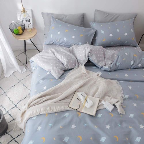  VM VOUGEMARKET Birds Duvet Cover Set Queen,3 Pieces Cotton Girls Cute Love Bird Duvet Cover with 2 Pillowcases,Lightweight Luxury Bedding Set -Full/Queen,Love Birds