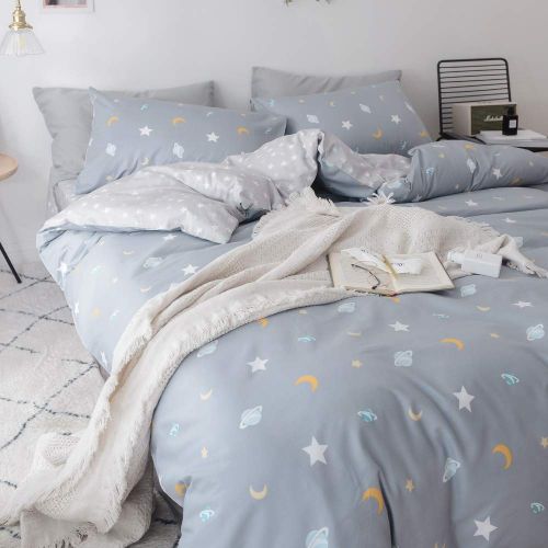  VM VOUGEMARKET Birds Duvet Cover Set Queen,3 Pieces Cotton Girls Cute Love Bird Duvet Cover with 2 Pillowcases,Lightweight Luxury Bedding Set -Full/Queen,Love Birds