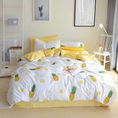  VM VOUGEMARKET Birds Duvet Cover Set Queen,3 Pieces Cotton Girls Cute Love Bird Duvet Cover with 2 Pillowcases,Lightweight Luxury Bedding Set -Full/Queen,Love Birds