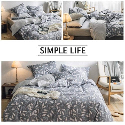  VM VOUGEMARKET Birds Duvet Cover Set Queen,3 Pieces Cotton Girls Cute Love Bird Duvet Cover with 2 Pillowcases,Lightweight Luxury Bedding Set -Full/Queen,Love Birds