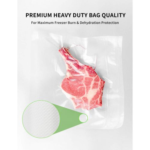  Vmai Vacuum Sealer Bags Heavy Duty, 11x 16 Gallon Vacuum Sealer Bags x 100 bags, Food Vacuum Sealer Bags, Meat Vacuum Sealer Bags, Fit nutrichef, foodsaver, jzbrain oliso weston Vacuum