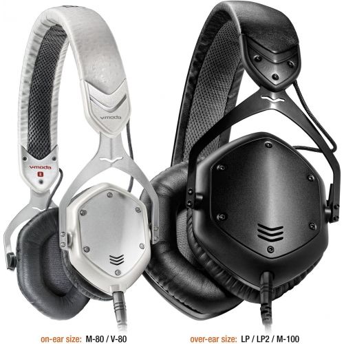  V-MODA Crossfade M-80 Vocal On-Ear Noise-Isolating Metal Headphone, White Silver