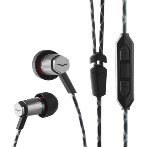  V-MODA Forza Metallo In-Ear Headphones with 3-Button Remote & Microphone - Samsung and Android Devices, Gunmetal Black