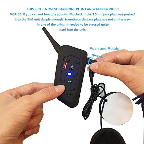  VNETPHONE Bluetooth Motorcycle Helmet headset kit up to 6 Riders Support wireless intercom Interphone, GPS A2DP stereo music stream;waterproof specially designed for motorcycle rid