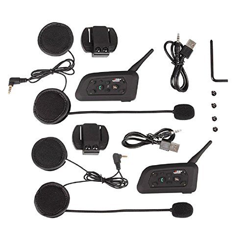  VNETPHONE Bluetooth Motorcycle Helmet headset kit up to 6 Riders Support wireless intercom Interphone, GPS A2DP stereo music stream;waterproof specially designed for motorcycle rid