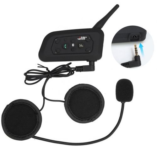  VNETPHONE Motorcycle V6 Intercom / Headset Compatible with Bluetooth Function 1200M Full Duplex Interphone Skiing Scooter Communication Waterproof Motorbike Helmet Headset Advanced