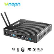 VNOPN Mini PC Small Computers Fanless Industrial Office Personal Desktop Computer with Aluminum Case Intel Core i3 6100U Dual Core 150Mbps WiFi 1000Mbps LAN, Support Linux Windows 7810
