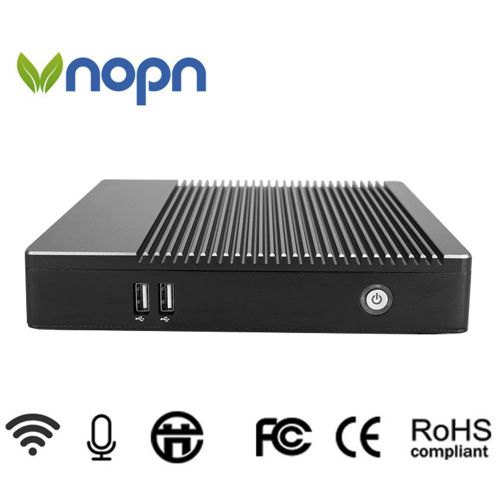  VNOPN Mini PC Fanless Industrial Office Personal Desktop Computer with Aluminum Case Intel Core i5-6200U Dual Core USB3.0 WiFi LAN SSDHDD, Support Linux Windows 7810