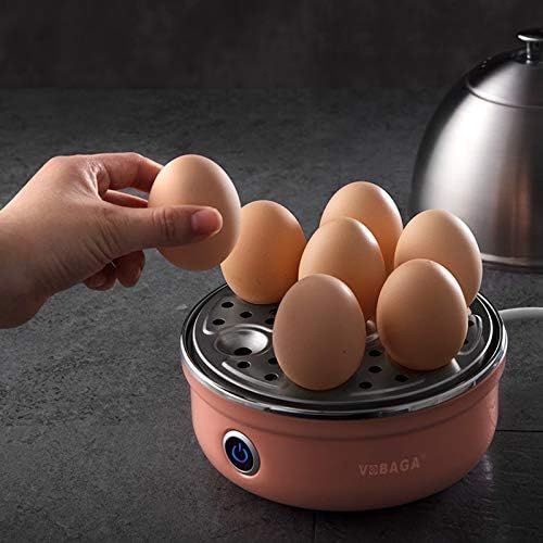  [아마존베스트]VOBAGA Electric Egg Cooker, Rapid Egg Boiler with Auto Shut Off for Soft, Medium, Hard Boiled, Poached, Steamed Eggs, Vegetables and Dumplings, Stainless Steel Tray with 7-Egg Capa
