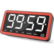 VOCOO Digital Kitchen Timer with 7.8” Extra Large Display, Magnetic LED, with 3 Brightness, 4 Alarms and 3 Volume Levels, Battery Powered Countdown Count Up Timer for Cooking, Classroom, Home Gym