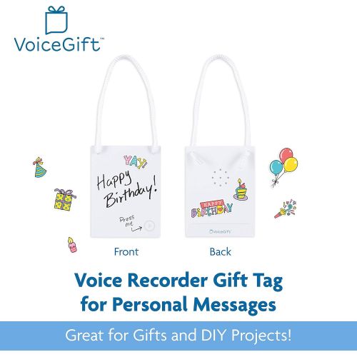  [아마존베스트]Voice Express 60 Second Voice Recorder Gift Tag for Personal Messages - DIY Gift Personalization with Playback