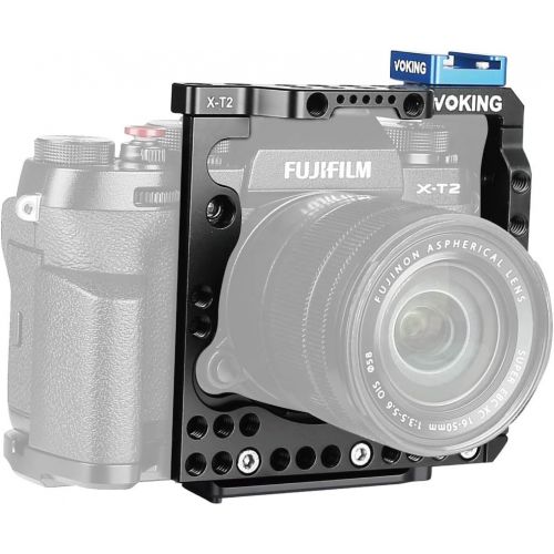  Voking Aluminum Alloy VK-XT2C Camera Video Cage with Detachable Quick Release Plate fits Fujifilm X-T2