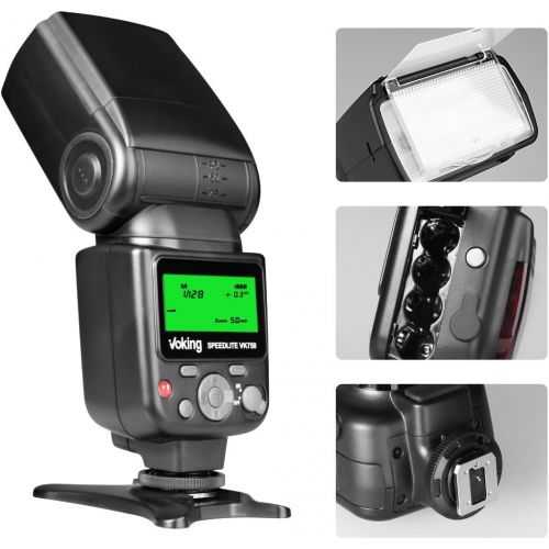  VOKING VK750 Manual LCD Display Universal Flash Speedlite Compatible with Nikon Pentax Panasonic Olympus Fujifilm DSLR Mirrorless Cameras