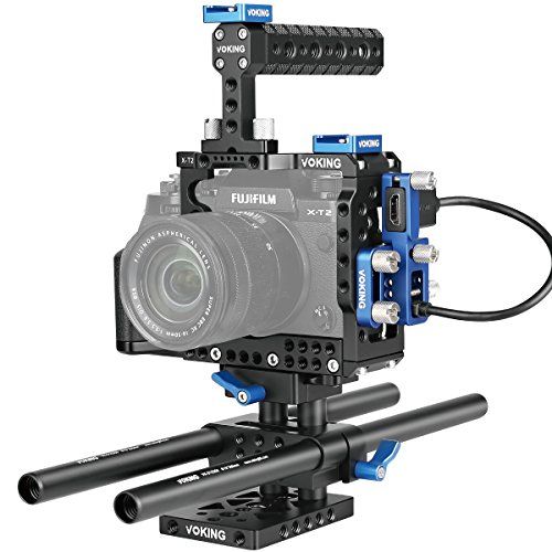  Voking Aluminum Alloy VK-XT2B Follow-Focus Camera Video Filmmaking Cage Kit for Fujifilm X-T2