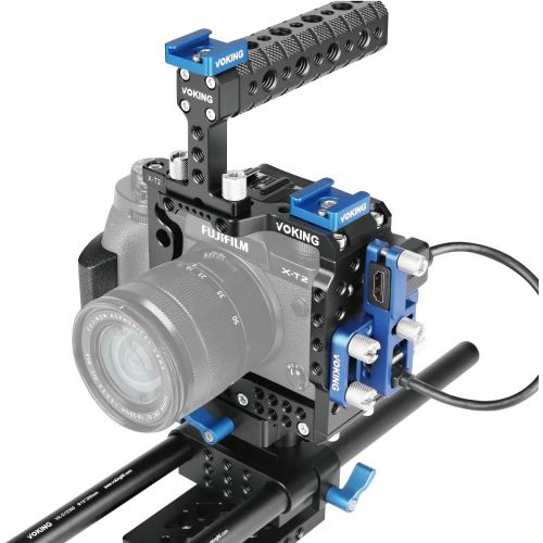  Voking Aluminum Alloy VK-XT2B Follow-Focus Camera Video Filmmaking Cage Kit for Fujifilm X-T2