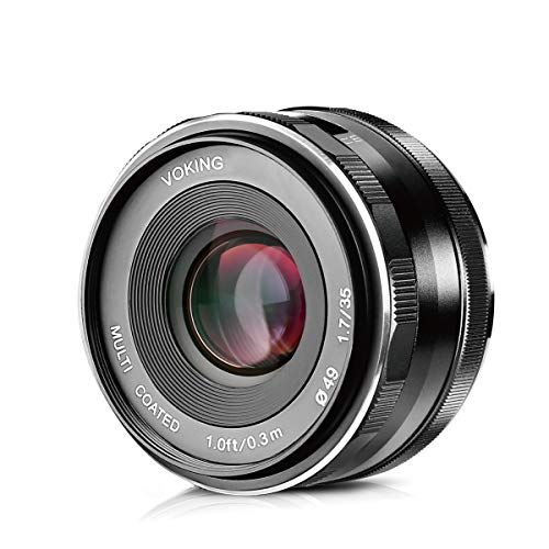  Voking 35mm f1.7 Large Aperture Manual Focus APS-C Lens for Fujifilm X Mount Mirrorless Camera X-T3 X-H1 X-Pro2 X-E3 X-T1 X-T2 X-T4 X-T10 X-T20 X-A2 X-E2 E2s X-E1 X30 X70 X-T200 X-