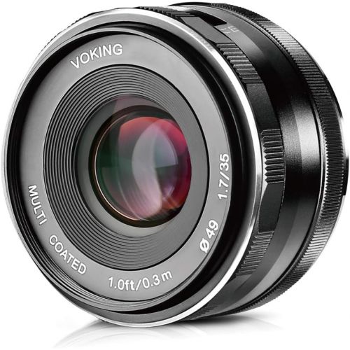  Voking 35mm f1.7 Large Aperture Manual Focus APS-C Lens for Fujifilm X Mount Mirrorless Camera X-T3 X-H1 X-Pro2 X-E3 X-T1 X-T2 X-T4 X-T10 X-T20 X-A2 X-E2 E2s X-E1 X30 X70 X-T200 X-