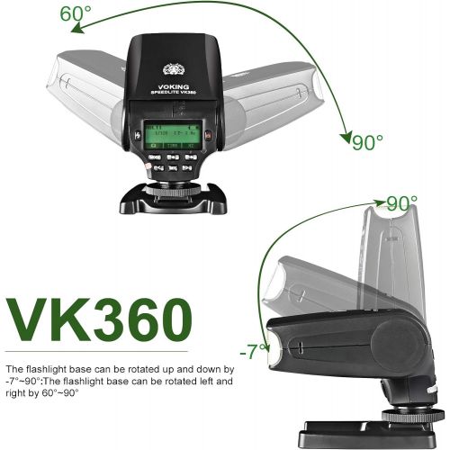  Voking VK360F TTL Master HSS Flash Speedlite for FujiFilm Hot Shoe Cameras X-E3 X-T3 X-T1 X-T2 X-T3 X-T4 X-T10 X-T20 X-T100 X-M1 X100s X-T200