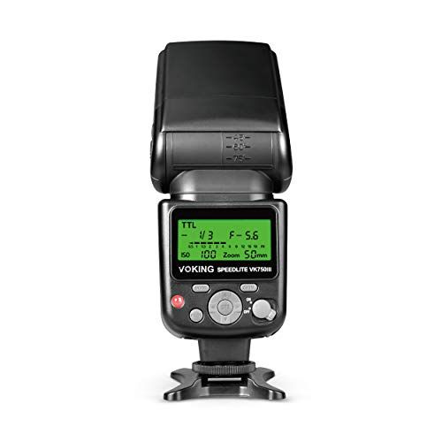  VOKING VK750III Remote TTL Camera Flash Speedlite with LCD Display Compatible with Nikon D3500 D3400 D3300 D3200 D5600 D850 D750 D7200 D5300 D5500 D500 D7100 D3100 and Other DSLR C