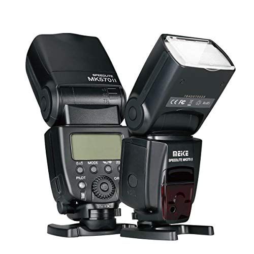  VOKING Meike MK570II Manual Camera Flash Speedlite with LCD Display Compatible with Nikon Pentax Panasonic Olympus Fujifilm DSLR Mirrorless Cameras with Hot Shoe