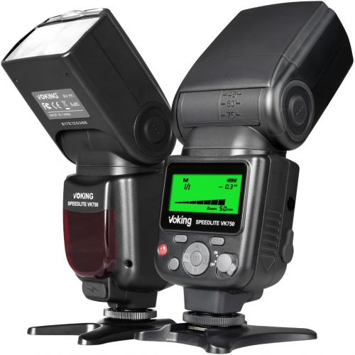  VOKING VK750 Manual LCD Display Universal Flash Speedlite Compatible with Nikon Pentax Panasonic Olympus Fujifilm DSLR Mirrorless Cameras