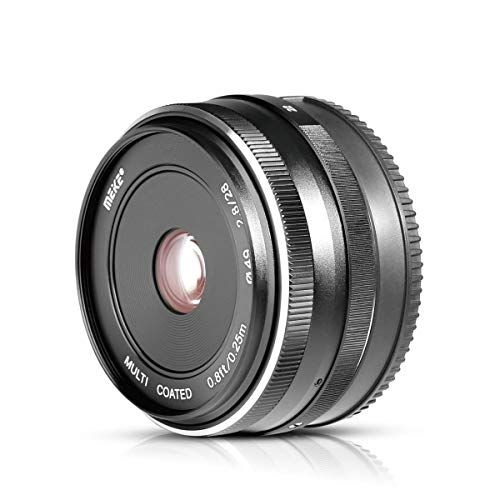  Voking VK-28mm F2.8 M43 Fixed Manual Focus Lens for Mirrorless Camera Panasonic Lumix Olympus E-M1 E-PL GH4 GH5 GH6 GX8 GF3 GF2 GF1 GX1X GM1 G6 G7 GX7 GM5 with Voking Lens Cleaning