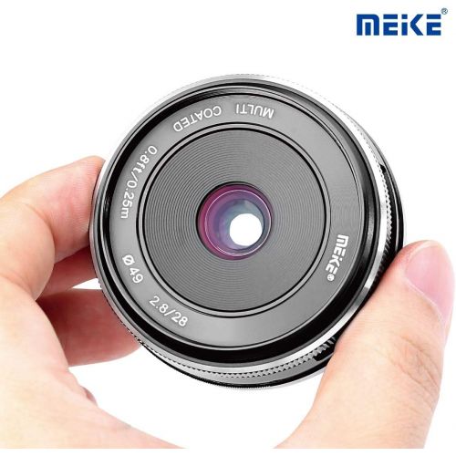  Voking VK-28mm F2.8 M43 Fixed Manual Focus Lens for Mirrorless Camera Panasonic Lumix Olympus E-M1 E-PL GH4 GH5 GH6 GX8 GF3 GF2 GF1 GX1X GM1 G6 G7 GX7 GM5 with Voking Lens Cleaning