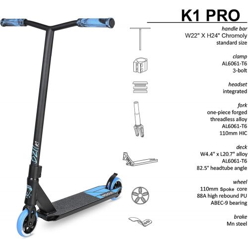  VOKUL K1 Pro Trick Scooter Stunt Scooter, for Kids 8 Years and Up,Teens,Adults - Best Entry Level Freestyle Stunt Scooter for ,Boys,Girls - Freestyle Skate Park Street Scooter