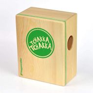 [아마존베스트]VOLT by Voggenreiter VOLT KazooJon Cuboid Mini Cajon Bongo Kazoo Wood Percussion Instrument (14 x 11 x 6.5 cm, Birch/Pine, Patented Face with Damping Element), Brown/Green