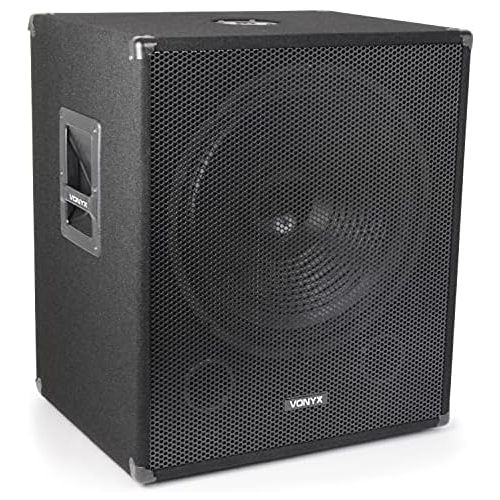  Vonyx SMWBA18 Active PA Subwoofer, 46 cm (18) Woofer with 1000 Watts Max, Black