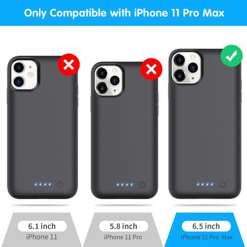  [아마존베스트]VOOE Battery Case for iPhone 11 Pro Max, 7800mAh Extended Portable Battery Pack Rechargeable Charging Case Smart Battery Case for iPhone 11 Pro Max External Battery Cover 6.5 inch Charg