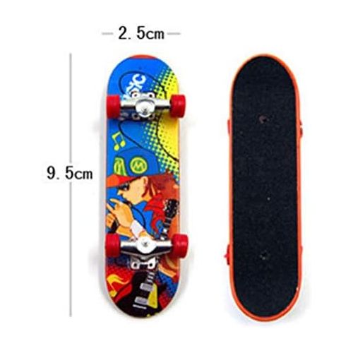  VORCOOL 3 stuecke Mini Kunststoff Skateboard Deck Truck Bord Spielzeug Kinder Geschenk (Farbe randomisierung)