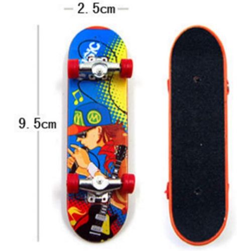  VORCOOL 3 stuecke Mini Kunststoff Skateboard Deck Truck Bord Spielzeug Kinder Geschenk (Farbe randomisierung)