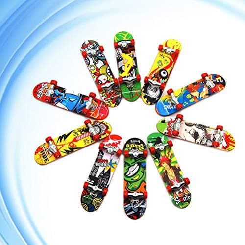  VORCOOL 3 stuecke Mini Kunststoff Skateboard Deck Truck Bord Spielzeug Kinder Geschenk (Farbe randomisierung)