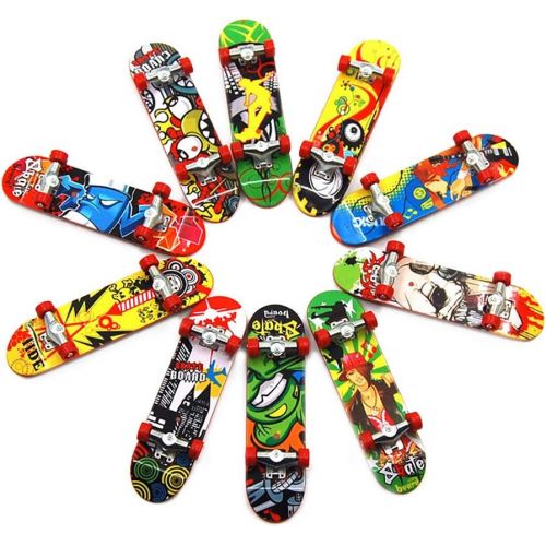  VORCOOL 3 stuecke Mini Kunststoff Skateboard Deck Truck Bord Spielzeug Kinder Geschenk (Farbe randomisierung)