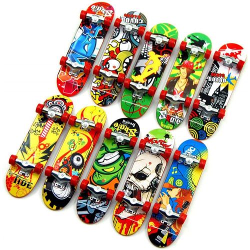  VORCOOL 3 stuecke Mini Kunststoff Skateboard Deck Truck Bord Spielzeug Kinder Geschenk (Farbe randomisierung)