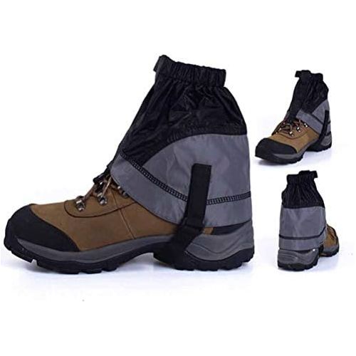  VORCOOL Outdoor Wasserdichte Gamaschen Lighweight Nylon Wanderschuh Gamaschen Sand Schlamm Pravention Gamaschen (Schwarz)