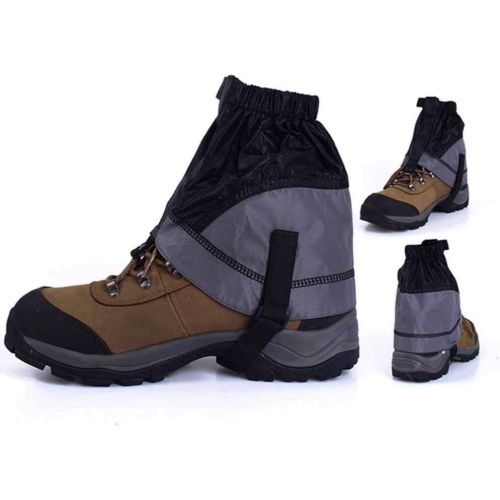  VORCOOL Outdoor Wasserdichte Gamaschen Lighweight Nylon Wanderschuh Gamaschen Sand Schlamm Pravention Gamaschen (Schwarz)