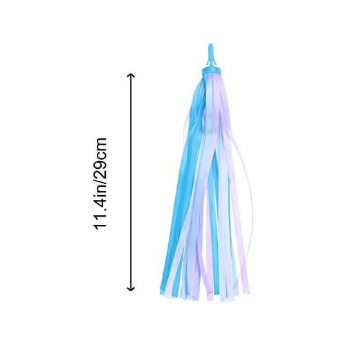  VORCOOL 1Pair Bike Handlebar Streamers Bicycle Grips Colorful Polyester Streamers Tassel Ribbons Children Baby Carrier Accessories