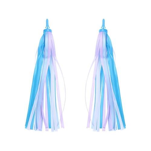  VORCOOL 1Pair Bike Handlebar Streamers Bicycle Grips Colorful Polyester Streamers Tassel Ribbons Children Baby Carrier Accessories