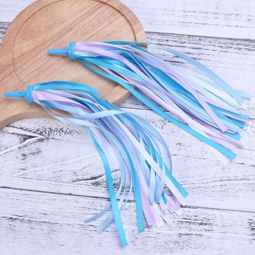  VORCOOL 1Pair Bike Handlebar Streamers Bicycle Grips Colorful Polyester Streamers Tassel Ribbons Children Baby Carrier Accessories