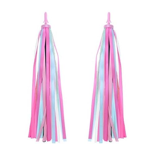  VORCOOL 1Pair Bike Handlebar Streamers Bicycle Grips Colorful Polyester Streamers Tassel Ribbons Children Baby Carrier Accessories