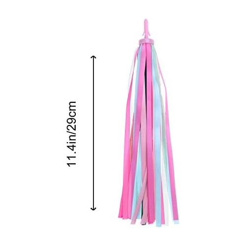  VORCOOL 1Pair Bike Handlebar Streamers Bicycle Grips Colorful Polyester Streamers Tassel Ribbons Children Baby Carrier Accessories