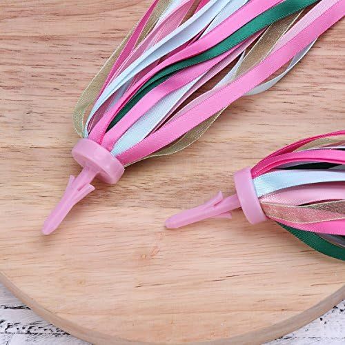  VORCOOL 1Pair Bike Handlebar Streamers Bicycle Grips Colorful Polyester Streamers Tassel Ribbons Children Baby Carrier Accessories